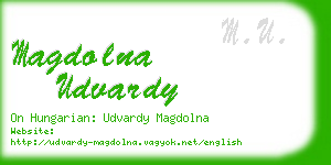 magdolna udvardy business card